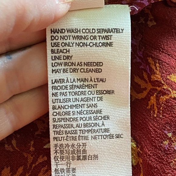 Free People Call on Me Maxi Top Dress Sz M burgundy sheer long sleeve embroidery - Picture 4 of 5